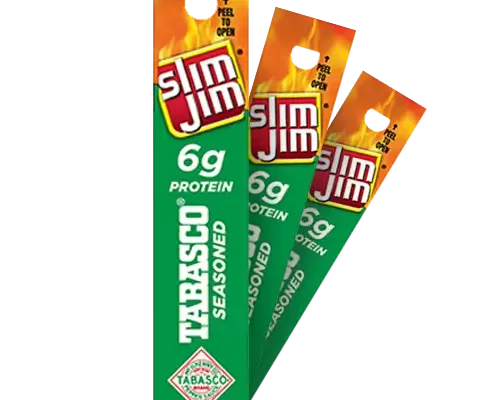 Slim Jim beef jerky meat sticks
